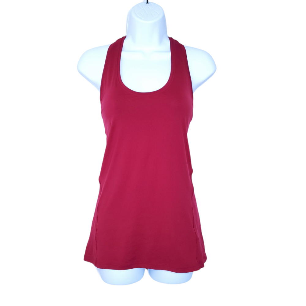 Athleta Limitless Keyhole Tank Top M Pink Fitted Lightweight Yoga Running